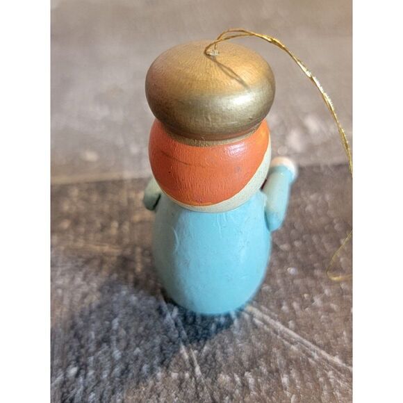 Kid present gift vintage wooden ornament Xmas decor - Picture 4 of 5